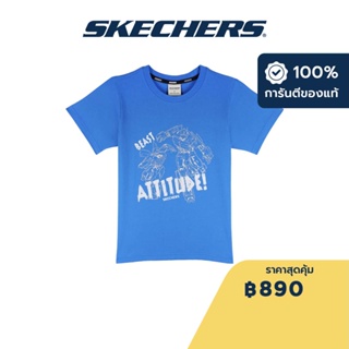 Skechers สเก็ตเชอร์ส เสื้อยืดแขนสั้นเด็ก Kids Transformers Short Sleeve Tee - SL223K243-SPSO