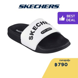 Skechers สเก็ตเชอร์ส รองเท้าแตะผู้หญิง Women Cali Side Lines 2.0 Quikslide Walking Slides - 8730086-WBK