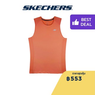 Skechers สเก็ตเชอร์ส เสื้อยืดแขนกุดผู้ชาย Men Performance Running Sleeveless Tee - SP22Q4M424-CORA