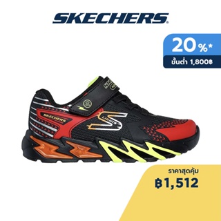 Skechers สเก็ตเชอร์ส รองเท้าเด็กผู้ชาย Boy Flex-Glow Bolt Shoes - 400138L-BKRD Lights, On/Off Button