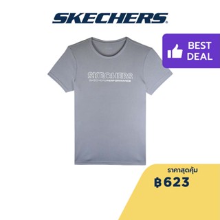 Skechers สเก็ตเชอร์ส เสื้อยืดวิ่งแขนสั้นผู้หญิง Women Running Tee  Apparel - SP22Q4W384-01F3