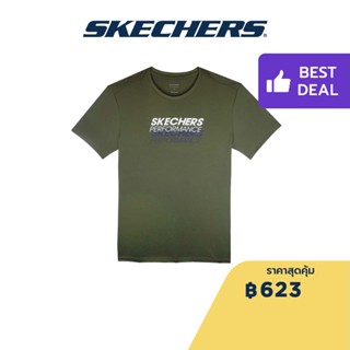 Skechers สเก็ตเชอร์ส เสื้อยืดแขนสั้นผู้ชาย Men Performance Short Sleeve Tee - SP22Q4M432-008B