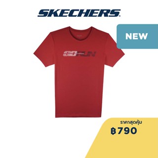 Skechers สเก็ตเชอร์ส เสื้อยืดออกกำลังกายผู้ชาย Men Training Tee - SP123M077-RED