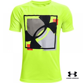 Under Armour UA Boys Tech™ Big Logo Layers Short Sleeve อันเดอร์ อาเมอร์ เสื้อเทรนนิ่ง รุ่น Tech™ Big