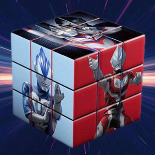 ✶₪ของเล่นเพื่อการศึกษา Ultraman Rubik s Cube สำหรับเด็กและเด็กชายความยากสูงระดับ 3 หน่วยสืบราชการลับ Rubik s Cube ร้านเร