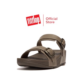 FITFLOP LULU ADJUSTABLE LEATHER รองเท้าแตะผู้หญิง รุ่น ES7-A76 สี MINKY GREY