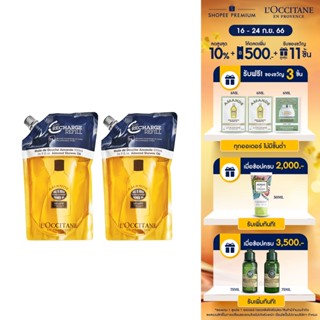 LOccitane Almond Shower Oil Double Eco-Refill Set ล็อกซิทาน ออยล์อาบน้ำ อัลมอนด์ ชาวเวอร์ ออยล์ ขนาดรีฟิล (แบบเติม) 500 มล.