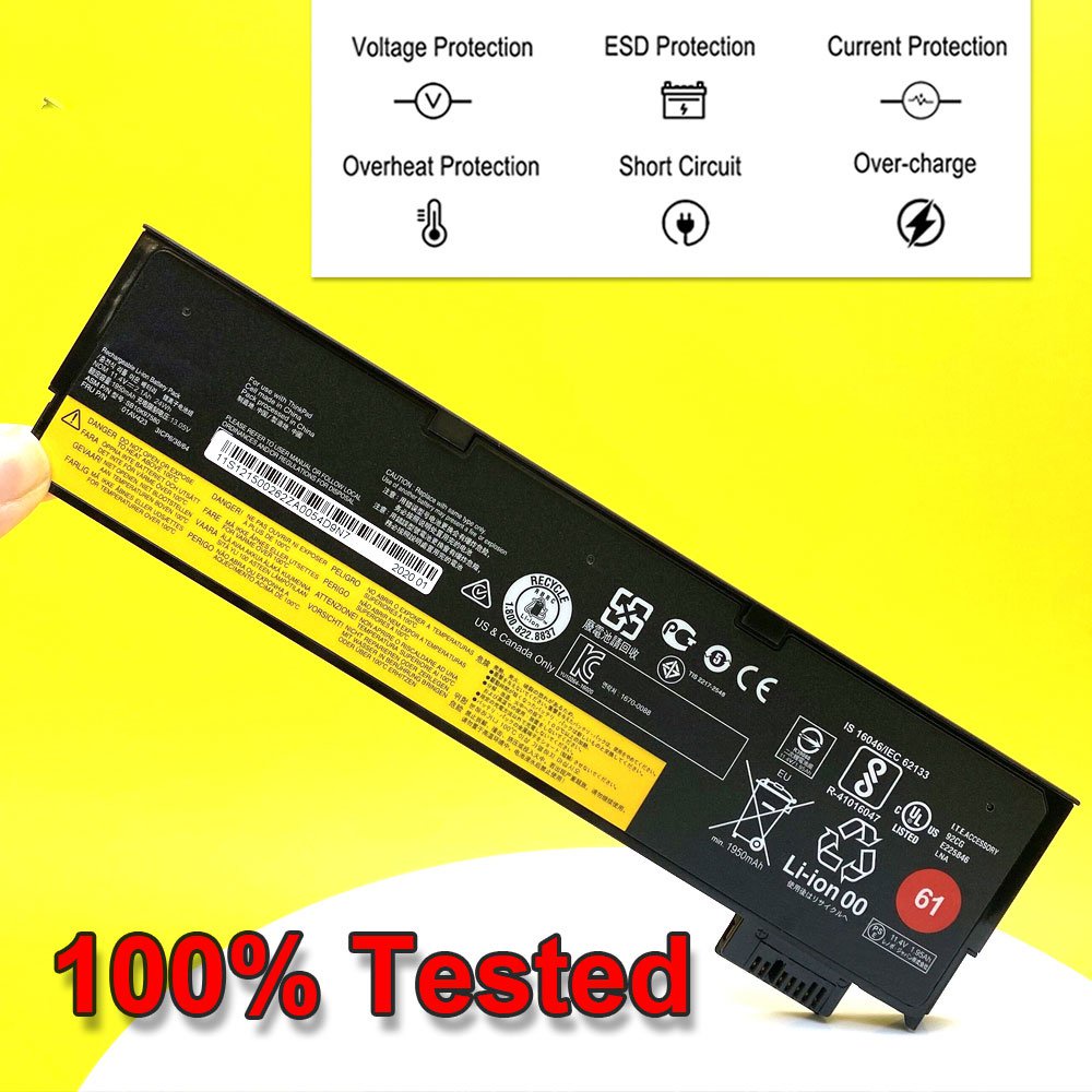 11.4โวลต์24Wh แบตเตอรี่แล็ปท็อปสำหรับ Lenovo T Hink P AD T470 T480 T570 T580 01AV426 01AV422 01AV423 01AV424 01AV425 01A