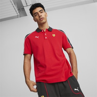 PUMA AUTO - เสื้อเชิ้ตโปโลชาย Scuderia Ferrari สีแดง - APP - 53816902