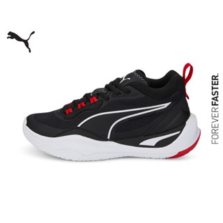 PUMA KIDS - รองเท้าผ้าใบเด็กโต Playmaker สีดำ - FTW - 38735301