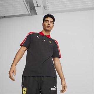 PUMA AUTO - เสื้อเชิ้ตโปโลชาย Scuderia Ferrari สีดำ - APP - 53816901