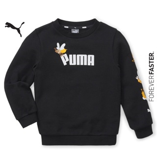 PUMA KIDS - เสื้อกันลมคอกลมเด็ก Small World สีดำ - APP - 67342001