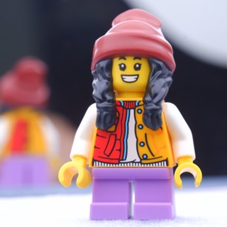 LEGO Red Orange Jacket Girl Chinese Town &amp; City