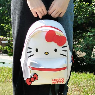 กระเป๋านักเรียนเด็กอนุบาล Hellokitty กระเป๋าเป้สะพายหลังน่ารัก Hello Kitty กระเป๋านักเรียนเด็ก Hello Kitty กระเป๋าผู้หญิงการ์ตูนลำลองสำหรับนักศึกษา