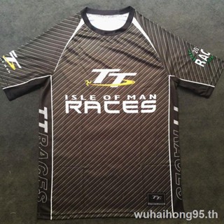 【ขายดี】 ▣∋New Isle of Man เสื้อยืดคอกลม แขนสั้น ระบายอากาศ แบบแห้งเร็ว สําหรับแข่งรถมอเตอร์ไซค์