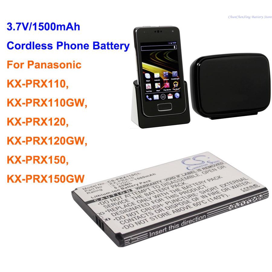 OrangeYu 1500mA Cordless Phone Battery for Panasonic KX-PRX110,KX-PRX110GW,KX-PRX120, KX-PRX120GW, KX-PRX150, KX-PRX150G