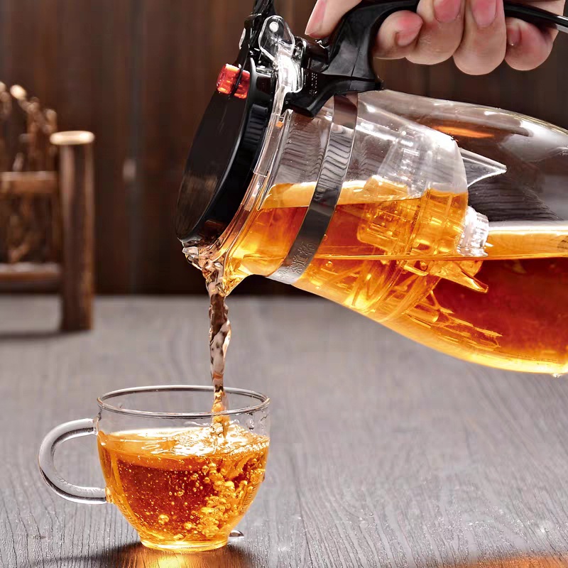 กาน้ำชา แก้วชง​ชา Tea pot กาน้ำชาทรงกลมแบบใส กาชงชา กาน้ำชงชา พร้อมที่กรองชา กากรองชา รับประกันไทย