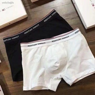 underwear(แพ็ค 2 ชิ้น) ชุดชั้นในชาย American TM ผ้าฝ้ายแท้ เอวกลางใส่สบาย เรียบง่ายและทันสมัย ​​มุมบ็อกเซอร์