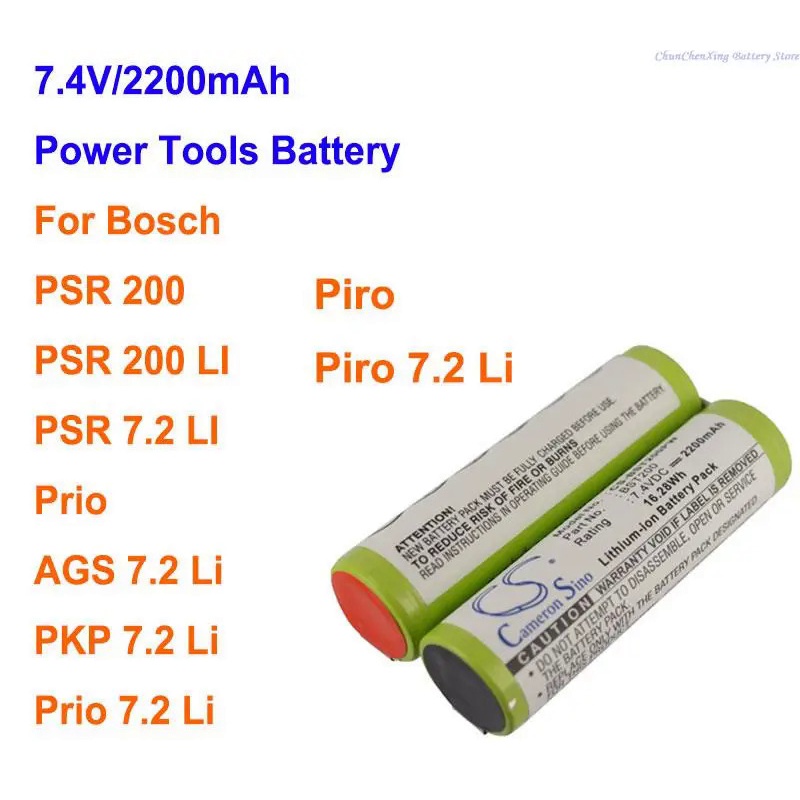 CBXT OrangeYu 2200mAh Battery BST200 for Bosch PSR 200 LI,PSR 7.2 LI,Prio,AGS 7.2 Li,PKP 7.2 Li,Prio