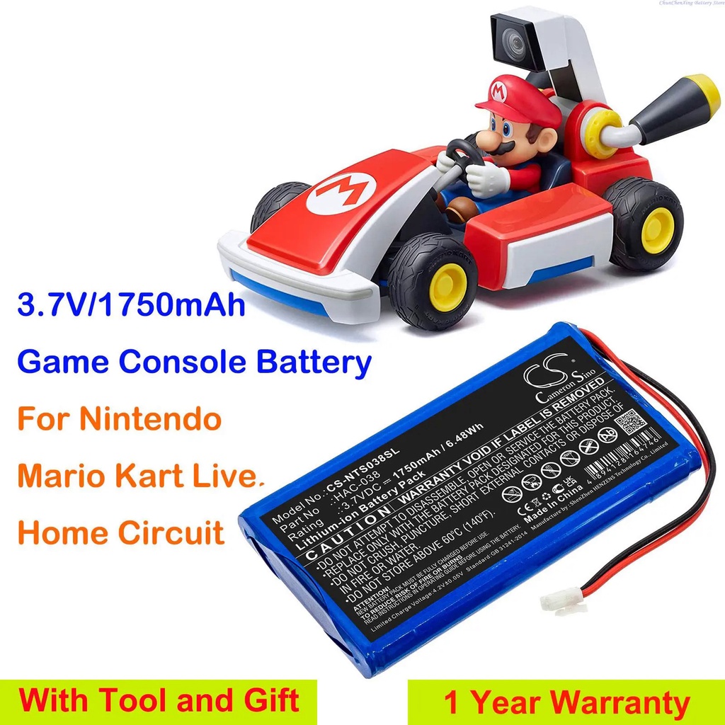 06UQ OrangeYu 1750mAh Game Console Battery HAC-038 for Nintendo Mario Kart Live, Home Circuit