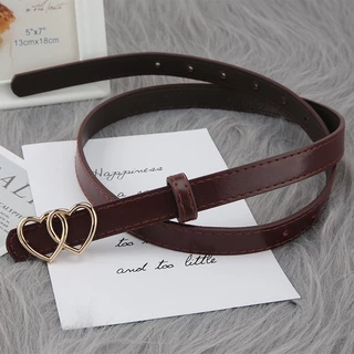 พร้อมส่ง!! เข็มขัดสไตล์เรียบง่าย สไตล์เกาหลี แฟชั่นตกแต่ง เข็มขัดเส้นเล็กสำหรับผู้หญิง เข็มขัดหนังPU（P81）