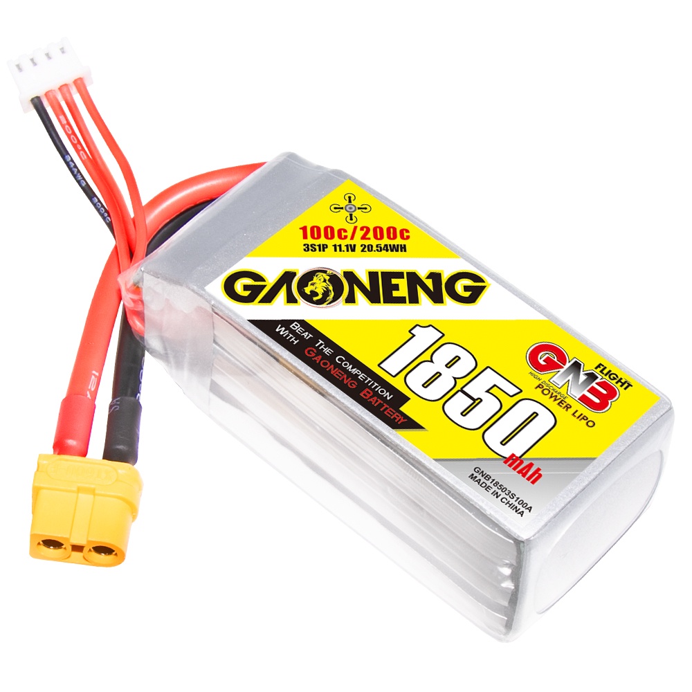✹GNB GAONENG 3S 1850mah 11.1V 100C XT60 LiPo battery RC LiPo battery FPV Drone