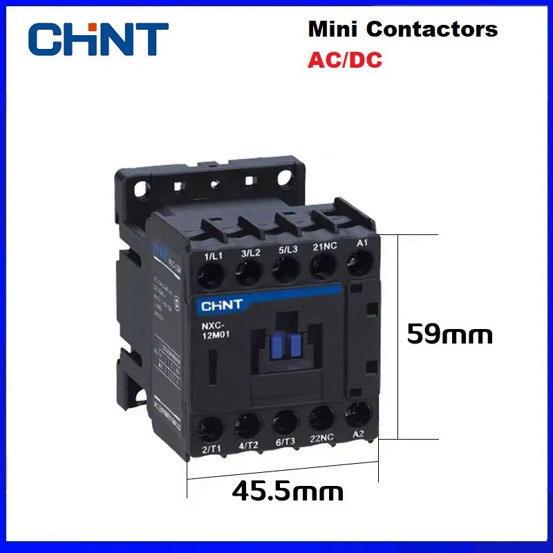 CHINT AC DC Mini Miniature คอนแทค NXC-06M10 09M10 12M10 6A 9A 1NO / 1NC AC DC 380V 220V 110V 24V