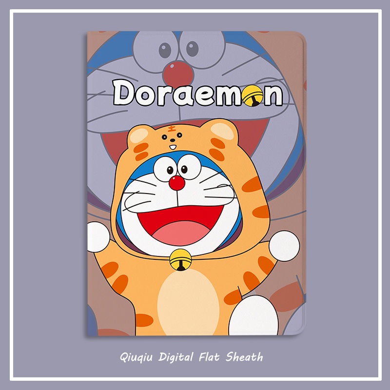 Cartoon Doraemon เคสไอเเพด gen10 air 4 5 mini 1/2/3/4/5/6 case pen slot iPad 10.2 gen 7 8 9 case iPad pro11 2022 cover