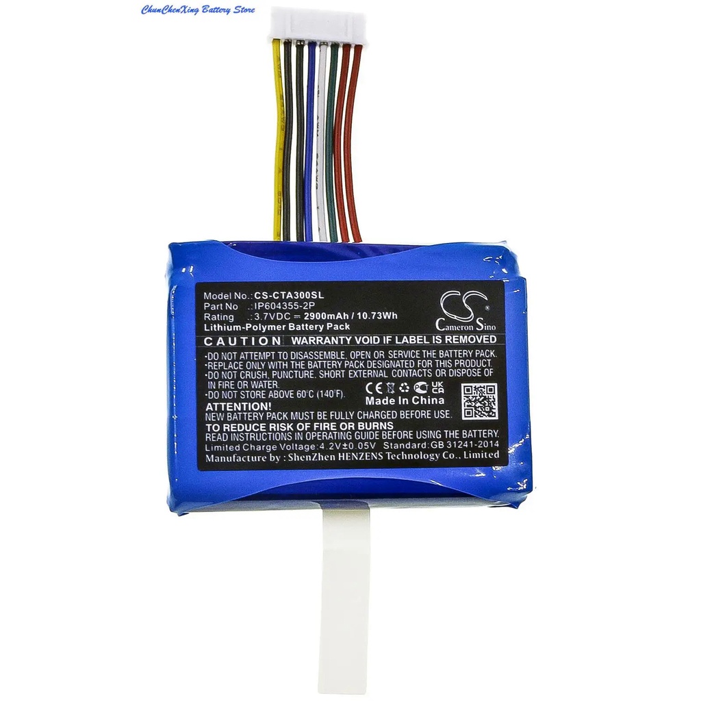 ZN9D OrangeYu 2900mAh Payment Terminal battery IP604355-2P for Castles V3, VEGA3000-3G,  For Dejavoo