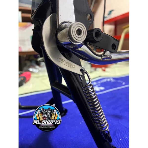 แกนขาตั้งคู่W125R/S/iบังลม W110i W125iวาฬ/LED สแตนเลสแท้ทั้งอัน ลายก้นหอย - รูปที่ 2