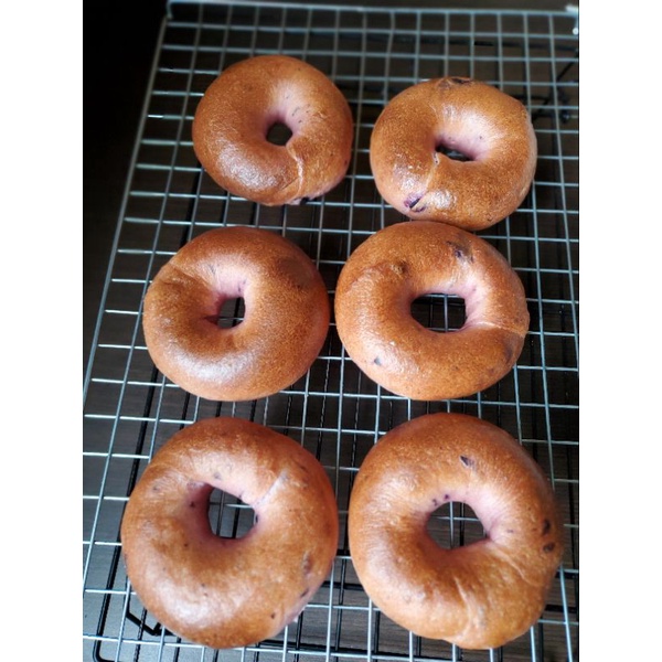 Blueberry -Strawberry Sourdough Bagels ( 1เซ็ท =4 ชิ้น)