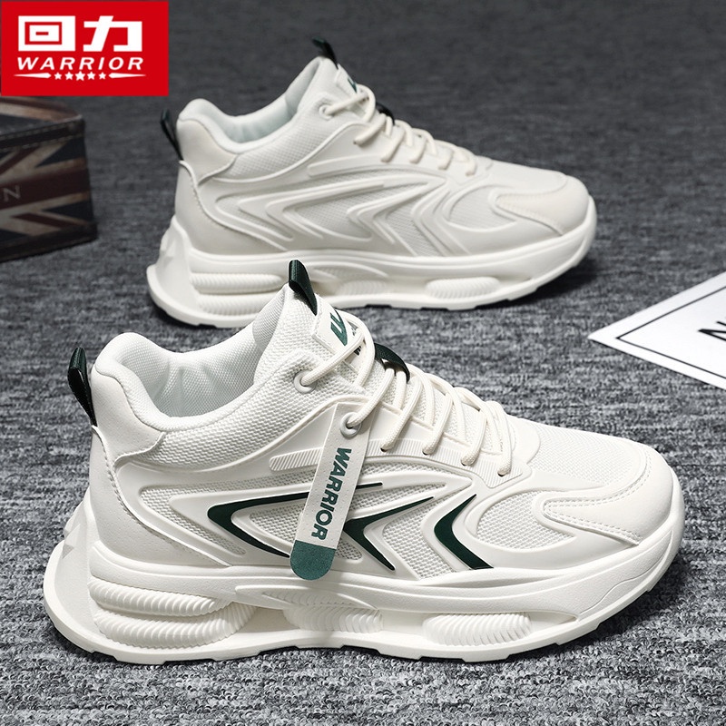 Warrior Men's Shoes New Trendy Casual All-Matching Sports High-Top Shoes Men's Platform Dad Shoes Te