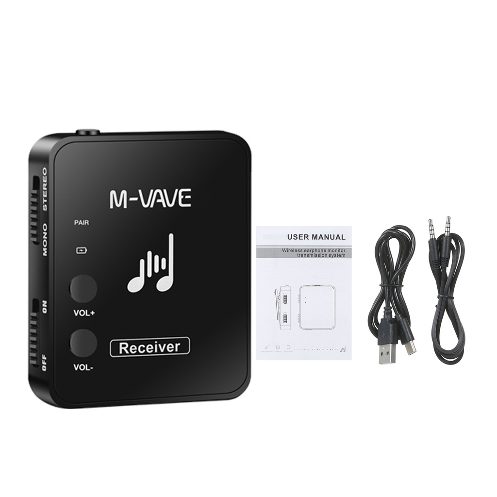 M-VAVE WP-10 2.4GHz Wireless Ear Back Receiver Rechargeable Receiver of Wireless Earphone Monitor Transmission System