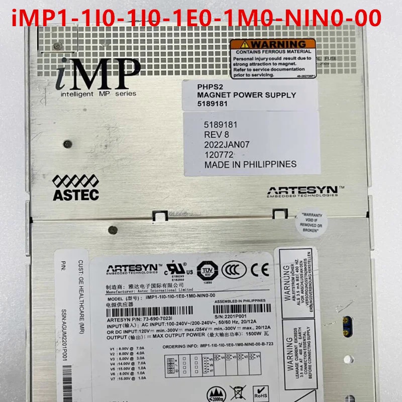 ⁂Original 90% แหล่งจ่ายไฟใหม่สำหรับ ASTEC 1500W Power Adapter IMP1-1I0-1I0-1E0-1M0-NIN0-00 73-690-7023I