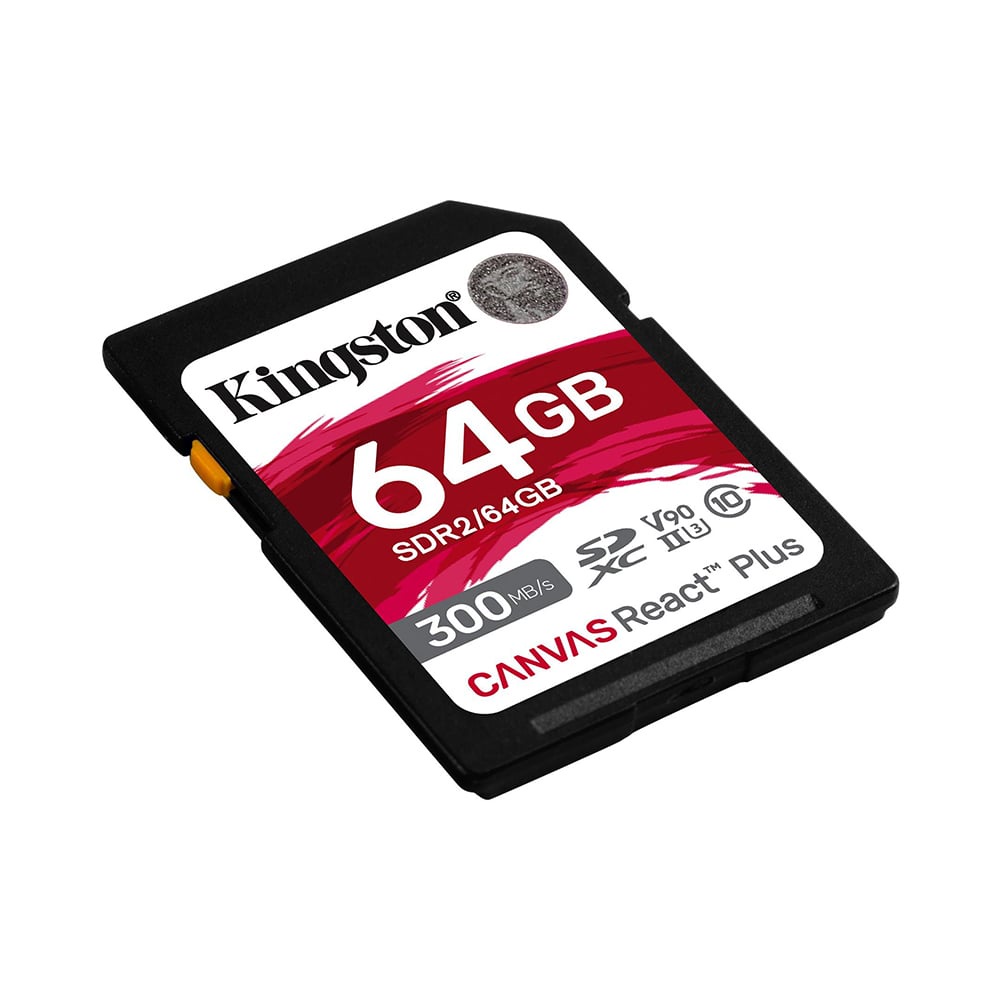64 GB SD CARD (เอสดีการ์ด) KINGSTON CANVAS REACT PLUS (SDR2/64GB) ///