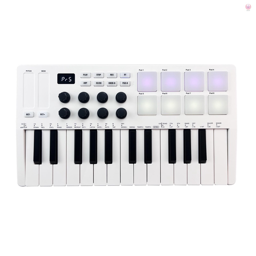 [Stock Ready]M-VAVE 25-Key MIDI Control Keyboard Mini Portable USB Keyboard MIDI Controller with 25 Velocity Sensitiv