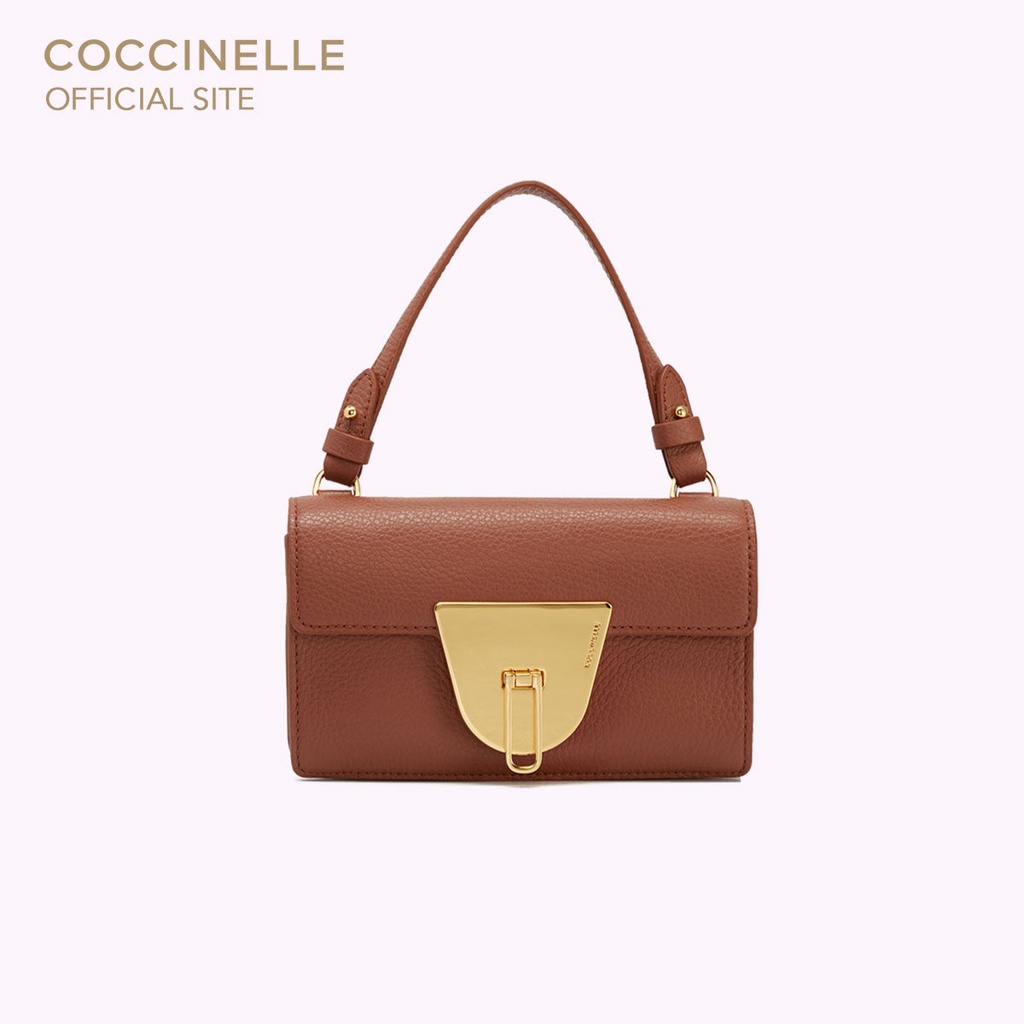 COCCINELLE กระเป๋าสะพายผู้หญิง รุ่น NICO MINI CROSSBODY BAG 550101 สี BRULE
