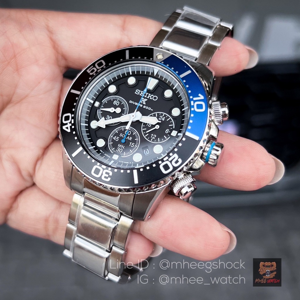 SEIKO Solar Chronograph Diver's 200m Men's Watch รุ่น SSC017P1