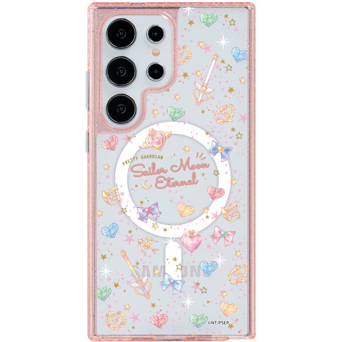 Sailor Moon Eternal - Sailor Moon Pattern (เซเลอร์มูน แบบลาย) Samsung Galaxy S26 Ultra/S26+ S25 Plus S25 /S24/S23  Flip 7/ Fold 7 - เคสโปร่งใส มีการป้องกันทหารระดับสูง ทนต่อการหกล้มจากความสูง 10 ฟุต และเคสกระจกสไลม์ที่บางเบาและดูดี มีการปกป้องจากการหกล้ม