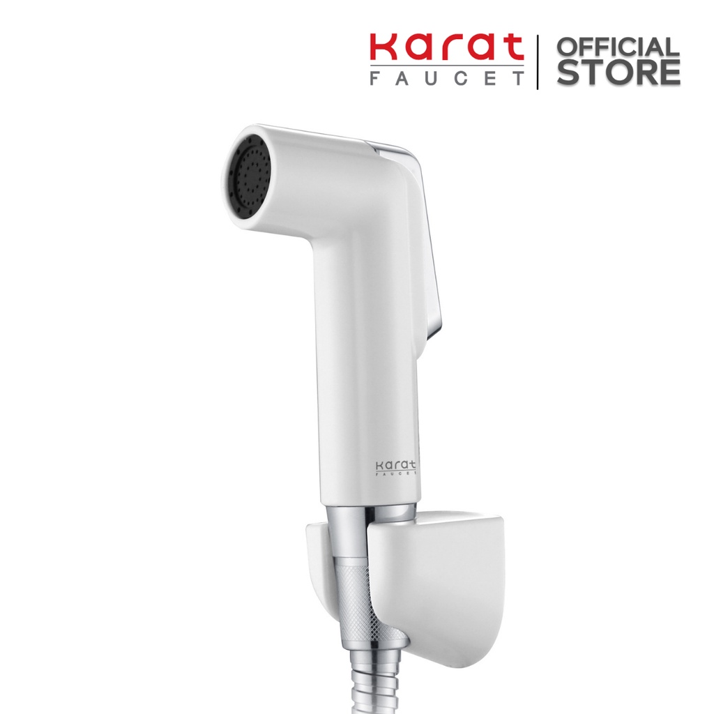 Karat Faucet ชุดสายฉีดชำระ สายสแตนเลส ยาว 120 ซม. สีขาว รุ่น KA-03-321-11