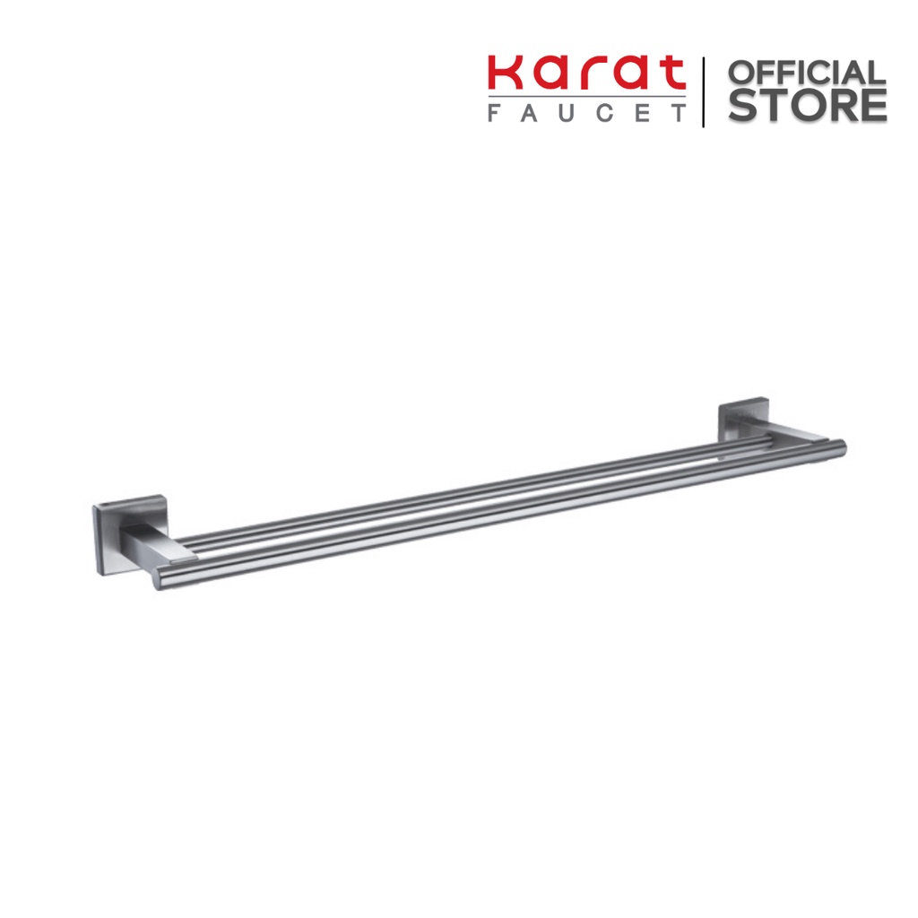 Karat Faucet ราวแขวนผ้าคู่ ยาว 60 ซม. (สแตนเลส 304) รุ่น KB-42-632-ST