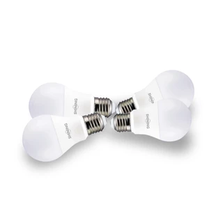 [แพ็ค 4 หลอด]SHINING หลอดกลม Led A60 9วัตต์ แสงสีขาว Led Bulb หลอดกลม Daylight ขั้วE27หลอดไฟโตชิบา