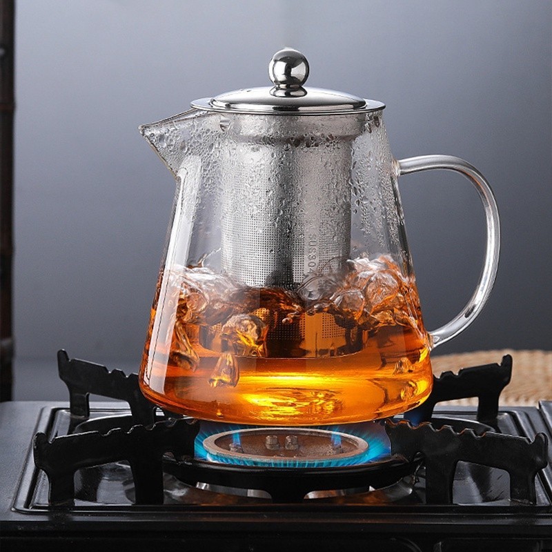 TIMECAFE กาชงชา มี ที่กรอง 450 มล. ทนความร้อนสูง กรองสแตนเลส 304 VUTN