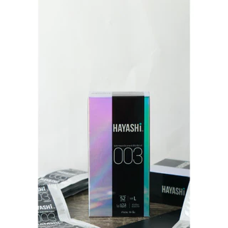 Hayashi 003ถุงยางอนามัย ฮายาชิ แบบบางพิเศษ ขนาด 52 มม. บาง 0.03 มม.กล่องใหญ่ 10ชิ้น