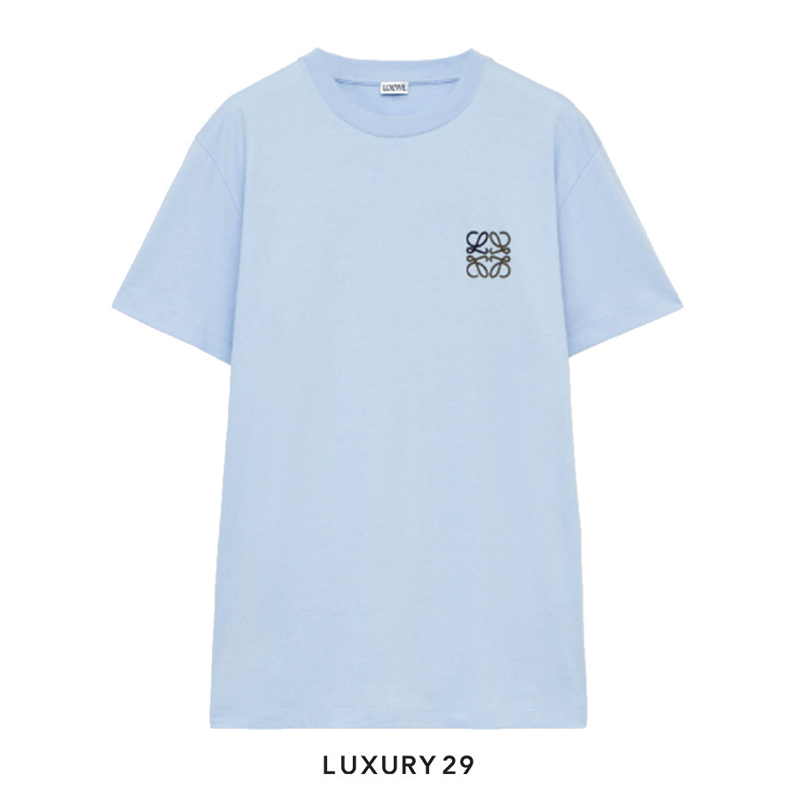 Loewe Regular fit T-shirt in cotton Soft Blue