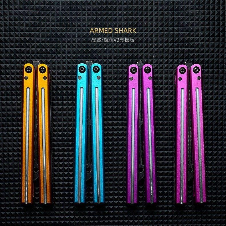 Armed Shark squidV2 Balison มีดควงแบบซ้อม อลูมิเนียมอัลลอยด์ มีดบาลิซอง มีดควง มีดซ้อม สำหรับซ้อมควง