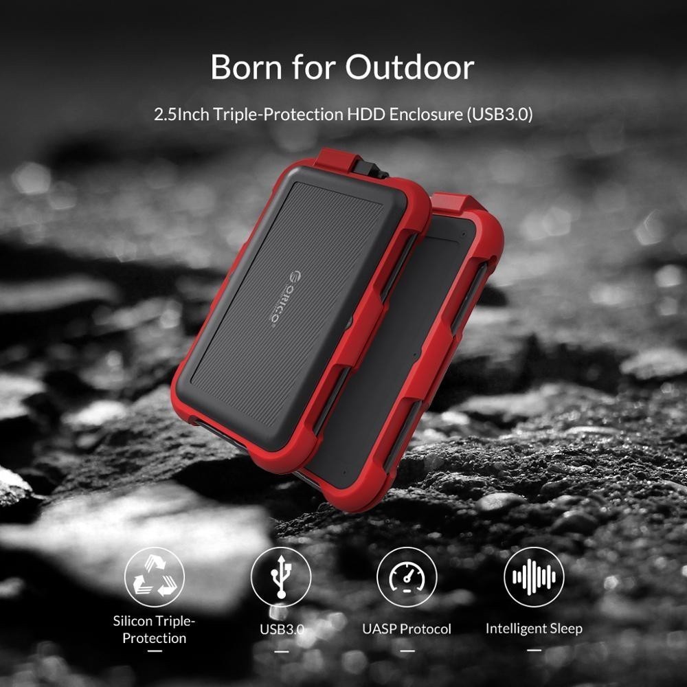[ส่งจากไทย-ออกใบกำกับได้] ORICO 2799U3 2.5 inch HDD Enclosure Outdoor Waterproof Shockproof and Dustproof Hard Disk Box SATA 3.0 to USB HDDSSD Case