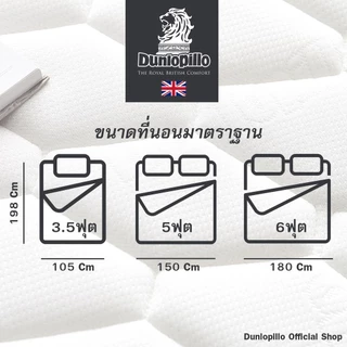 Dunlopillo ที่นอนยางพาราแท้ 100% หนา 3นิ้ว Latex ส่งฟรี