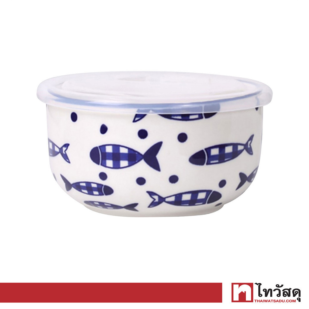 KASSA HOME กล่องอาหารเซรามิกทรงกลม รุ่น A130398-413 ขนาด 4.75 นิ้ว สีขาว