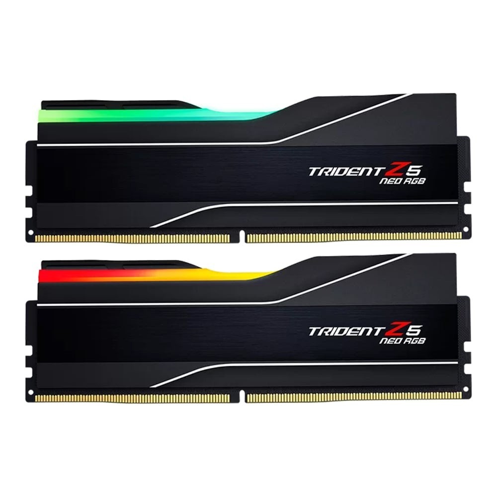 32GB (16GBx2) DDR5 5600MHz RAM G.SKILL TRIDENT Z5 NEO RGB (AMD EXPO) (MATTE BLACK) (F5-5600J2834F16GX2-TZ5NR)